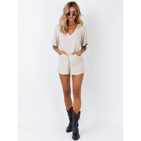 *SOLD* Princess Polly Zara Romper in Natural 10 - Picture 2 of 10
